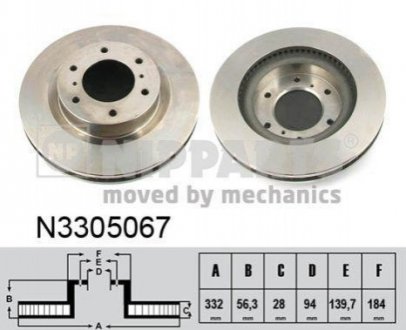 N3305067 NIPPARTS Гальмівний диск