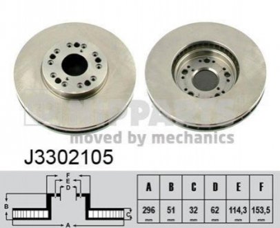 J3302105 NIPPARTS Гальмівний диск