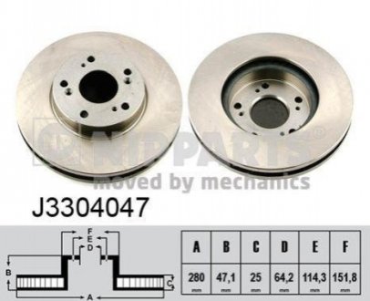 J3304047 NIPPARTS Гальмівний диск