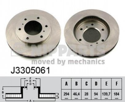 J3305061 NIPPARTS Диск тормозной