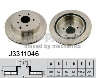 J3311046 NIPPARTS Гальмівний диск