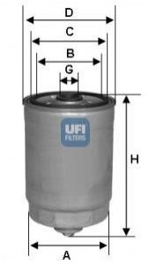 24.441.00 UFI Паливний фильтр