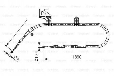 1987477803 BOSCH Гальмівний трос