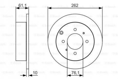 0986479S68 BOSCH Диск тормозной