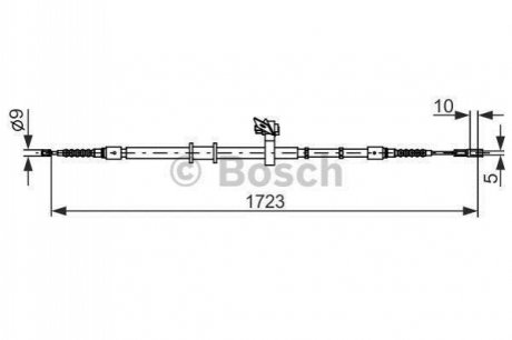 1987482269 BOSCH Трос гальмівний AUDI 80 \'\'R \'\'1.6-2.8 \'\'90-95