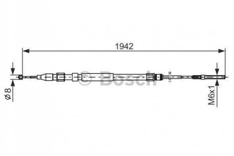 1987477820 BOSCH Трос ручного тормоза