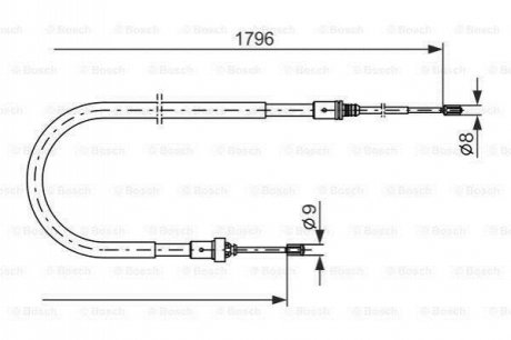 1987477235 BOSCH Гальмівний трос