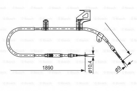 1987477804 BOSCH Гальмівний трос