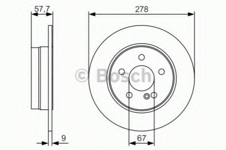 0986479S96 BOSCH Гальмівний диск