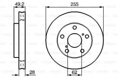 0986478726 BOSCH Диск гальмівний