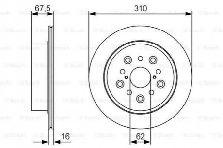 0986479R25 BOSCH Диск тормозной