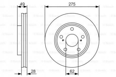 0986479R58 BOSCH Тормозной диск