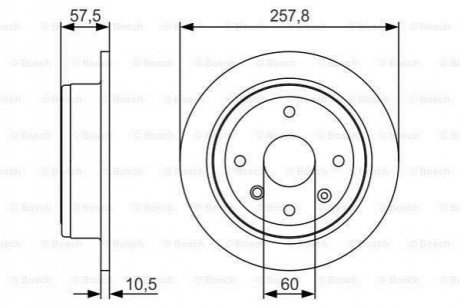 0986479S08 BOSCH Тормозной диск