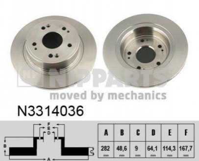 N3314036 NIPPARTS Гальмівний диск