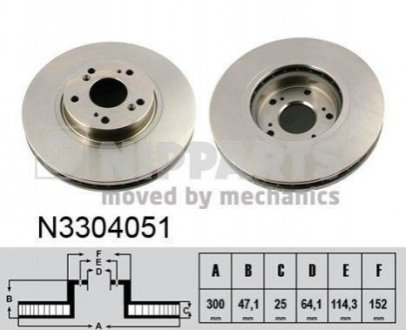 N3304051 NIPPARTS Гальмівний диск