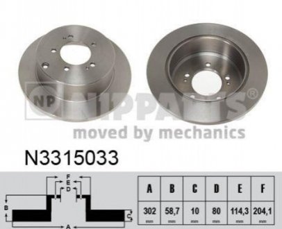 N3315033 NIPPARTS Гальмівний диск