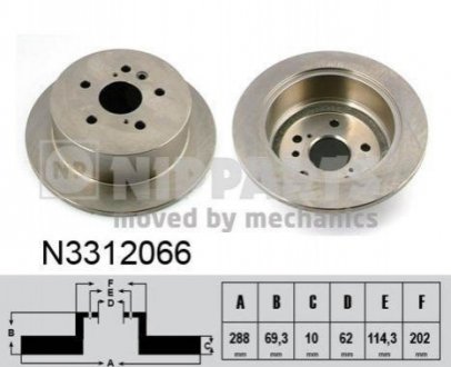 N3312066 NIPPARTS Гальмівний диск