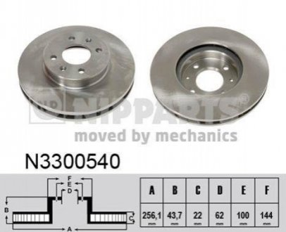 N3300540 NIPPARTS Гальмівний диск