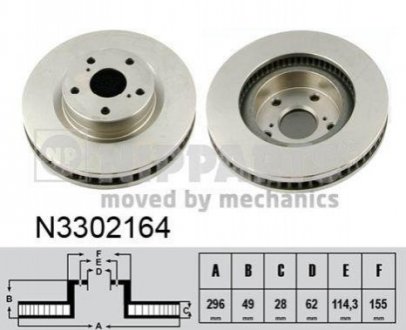 N3302164 NIPPARTS Гальмівний диск