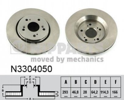 N3304050 NIPPARTS Гальмівний диск