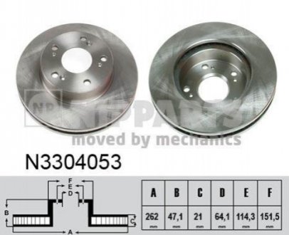 N3304053 NIPPARTS Гальмівний диск