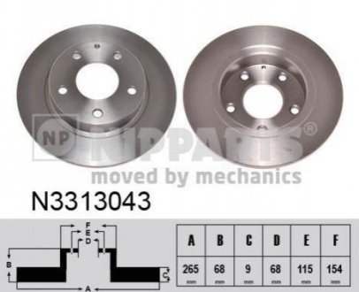 N3313043 NIPPARTS Гальмівний диск