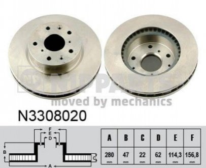 N3308020 NIPPARTS Гальмівний диск