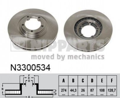 N3300534 NIPPARTS Гальмівний диск