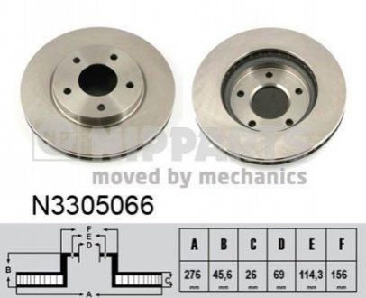 N3305066 NIPPARTS Гальмівний диск