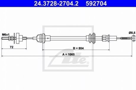 24372827042 ATE Трос зчеплення