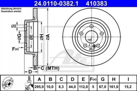 24.0110-0382.1 ATE Тормозной диск