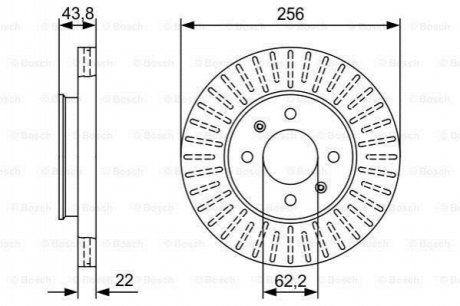 0986479W05 BOSCH Тормозной диск