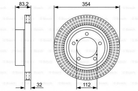 0986479V50 BOSCH Диск гальмівний