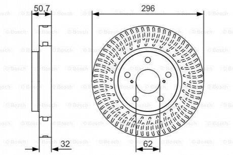 0986479T38 BOSCH Тормозной диск