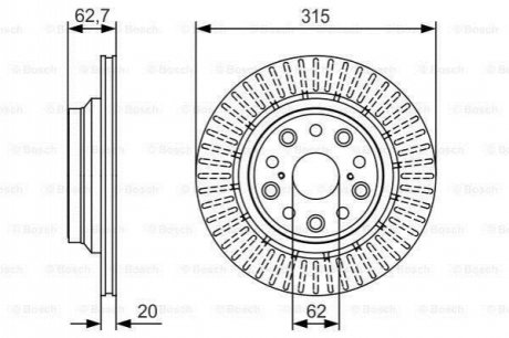 0986479T06 BOSCH Тормозной диск