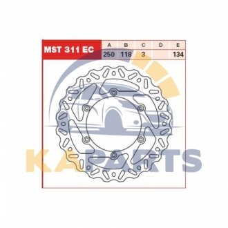 Гальмівний диск MST311EC