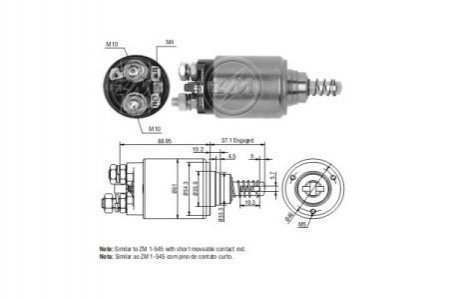 ZM545 ZM Втягуюче реле