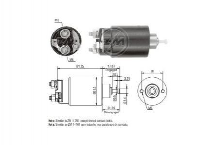 ZM761 ZM Втягуюче реле