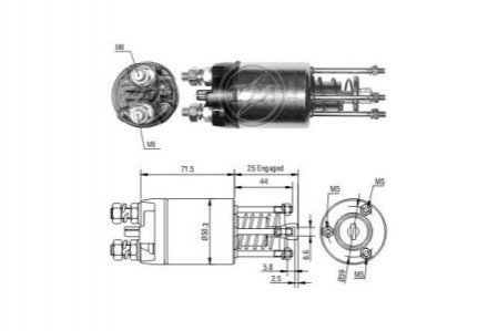 ZM3651 ZM Втягуюче реле