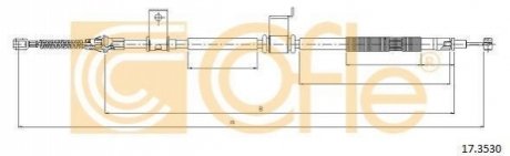 17.3530 COFLE Трос ручника