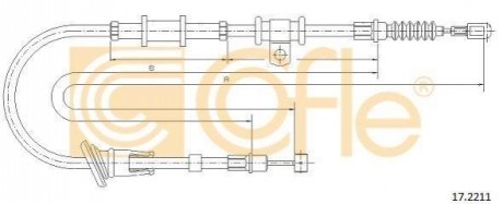 17.2211 COFLE Трос ручника