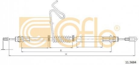 11.5684 COFLE Трос ручника