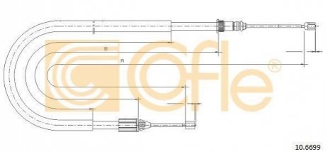 10.6699 COFLE Трос ручника