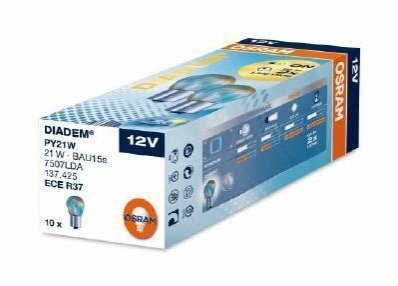 7507 OSRAM Лампа розжарювання PY21W 12V 21W BAU15S