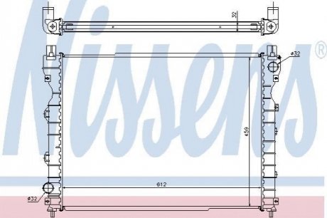 64310A NISSENS Радіатор LD ROV FREELANDER(97-)1.8 i 16V(+)[OE PCC000320]