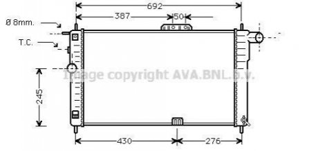 DWA 2001 AVA COOLING Радiатор