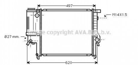 BW 2124 AVA COOLING Радiатор