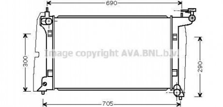 TO2302 AVA COOLING Радиатор охлаждения двигателя (TO2302) AVA