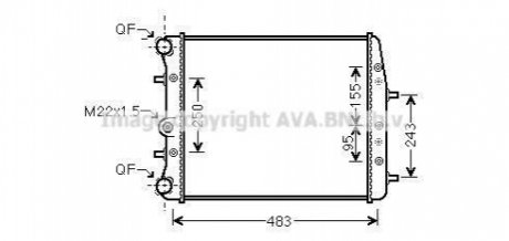 SAA 2005 AVA COOLING Радиатор охлаждения двигателя (SAA2005) AVA