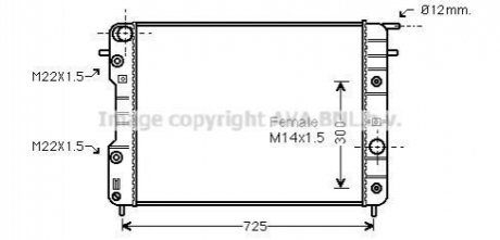 OLA 2202 AVA COOLING Радiатор